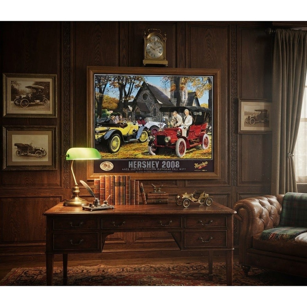Hershey 2008 AACA National Fall Meet Poster Ken Eberts The Old Timers Framed COA